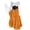 Orange, variant on Renaissance Tiered Maxi Skirt, Off Shoulder Ruffle Renaissance Skirt Outfit, Corset High Waist Tiered Irregular Medieval Flowy Maxi Skirt for Halloween Pirate Cosplay Party, Green L
