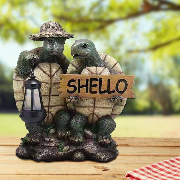Escultura De Tortuga Arte Estatuas De Tortugas Adornos Jardín De Hadas - A