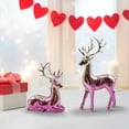 thumbnail image 5 of Home Decorations Reindeer Figurines,Set of 2 Ceramic Reindeer Statues Xmas Decor Indoor, Christmas Deer Figurines, Deer Decor for Tabletop Home Bedroom Winter Living Room, 5 of 6