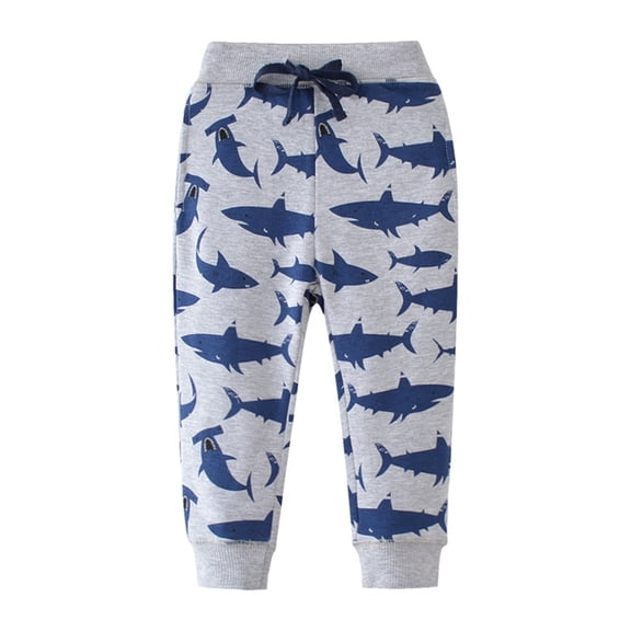 NOEGOEU Toddler Boys Cotton Pull on Sweatpants with Drawstring Elastic Waist Pants for Kids (Light Gray,2 Years)