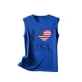 thumbnail image 3 of TDYHUAO I Heart USA, I Love USA, America Patriotic 4th July Tshirt T-Shirt Womens American Flag Tank Tops Sleeveless Tees, 3 of 4