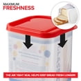 thumbnail image 2 of Stock Your Home Bread Container (2 Pack) Bread Loaf Keeper, Fresh Bread Storage Container, Clear Sandwich Bread Saver, Bread Holder - Bread Bin for Bun, Bagel, and Bread Loaf, Plastic Bread Box (Red), 2 of 7