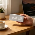 thumbnail image 4 of Tong Wooden Digital Clock Minimalist Design With Large LED Display For Home Bedroom Modern Silent Wall Clock Battery Operated Easy Read, 4 of 6