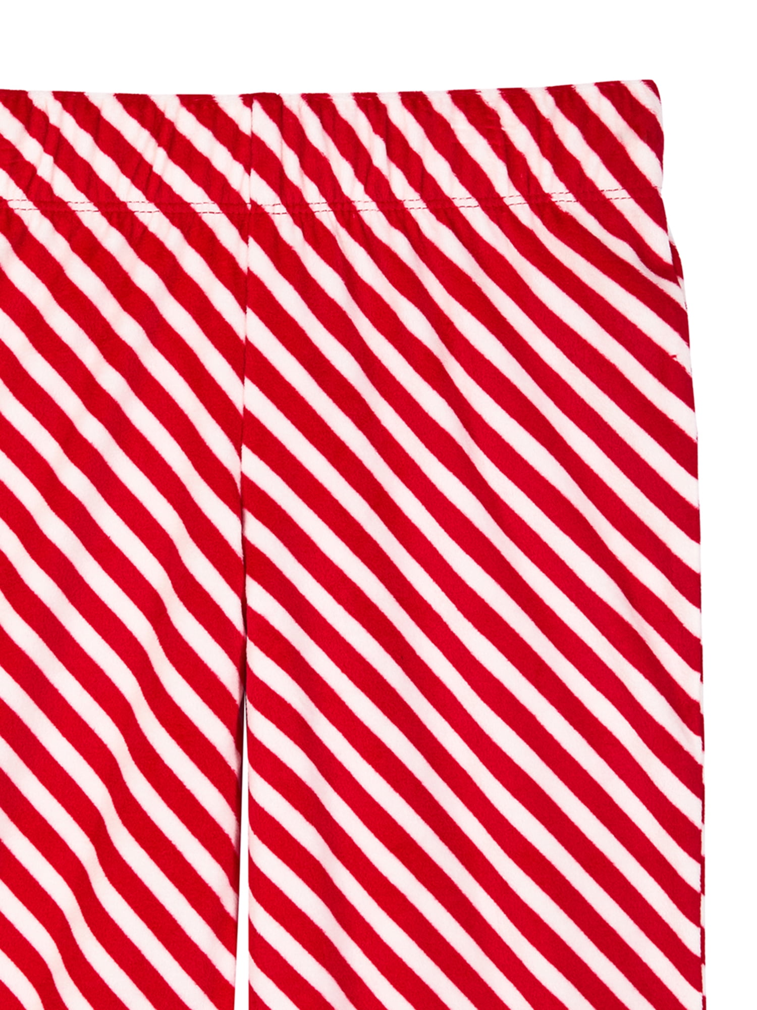 Wonder Nation Girls Holiday Long Sleeve Top and Wide Leg Pant Pajama Set, 2-Piece, Sizes 4-18 & Plus