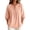Pink, variant on Women's V Neck Embroidered Blouse - 3/4 Sleeve Cotton Linen Top with Floral Stitching, Relaxed Fit Casual Shirt for Spring Summer and Daily Wear