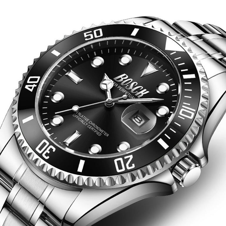 BOSCK Watches for Men,Analog Mens Watch 42mm Large Face Easy Read