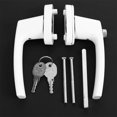 thumbnail image 2 of Door handle split, plastic steel with key lock, double handle (with key) (white), 2 of 5