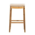 thumbnail image 3 of Riverbay Furniture 32"H Transitional Wood Bar Stool in Rustic Brown Stained, 3 of 9