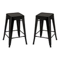 thumbnail image 5 of Norwood Commercial Furniture Backless Metal Stack Stool - 24" Seat Height Black (Pack of 2), 5 of 7