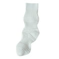 thumbnail image 1 of Bas Blancs pour Femmes Automne et Hiver Chaussettes Mi-Mollet avec Plis et Contraste de Couleur Mode Décontractée, 1 of 2