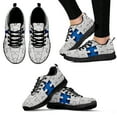 thumbnail image 1 of Zapatillas deportivas de marca con diseños de concienciación sobre el autismo, calzado con estampado de rompecabezas, zapatillas informales para el Día Mundial de Concientización sobre el Autismo., 1 of 6