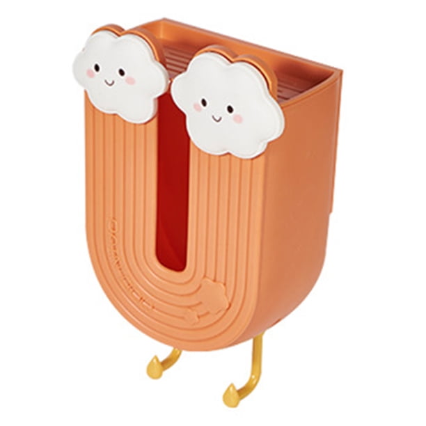 Caja de pañuelos de pared soporte decorativo para dispensador de pañuelos fácil instalación dibujos animados de plástico con gancho para baño para toalla facial ANGGREK Otros