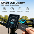 thumbnail image 6 of Folding Fat Tire Electric Bike for Adults, 1500W Peak 28MPH, 48V 20Ah LG Battery 63‑Mile Range, 20" x 4.0" All‑Terrain Ebike, Shimano 7‑Speed, UL 2849 Certified, Khaki, 6 of 10