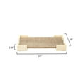 thumbnail image 3 of Jamie Young Co Paradise Bone Decorative Tray Gray Fabric, 3 of 4