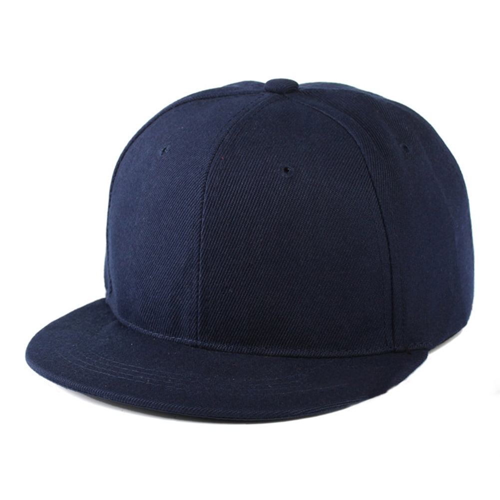 Men Women Blank Baseball Caps Plain Bboy Snapback Hats Hip-Hop Adjustable HE
