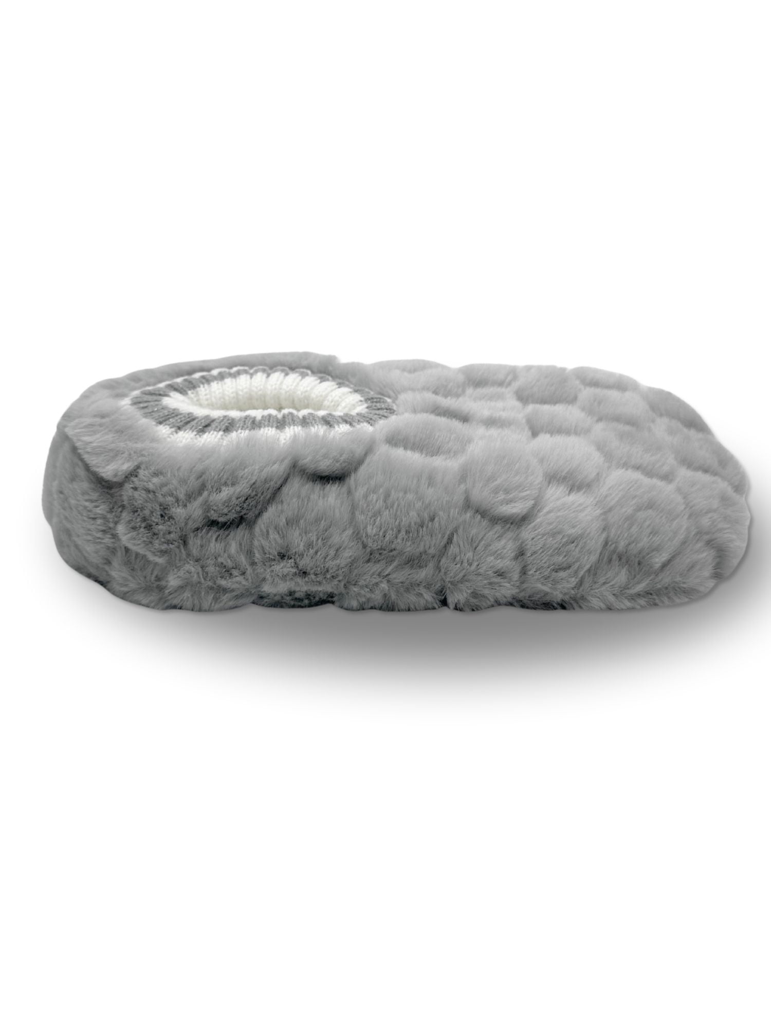 Fuzzy Babba Women's Textured Faux Fur Knit Cuff Slipper Socks, 1-Pack, Shoe Sizes 7-9.5