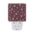 thumbnail image 5 of Yayeee LED Plug in Night Light for The Home with Auto Dusk to Dawn Light Sensors, 2 Pack, Red Cartoon Paws Pattern, 5 of 6
