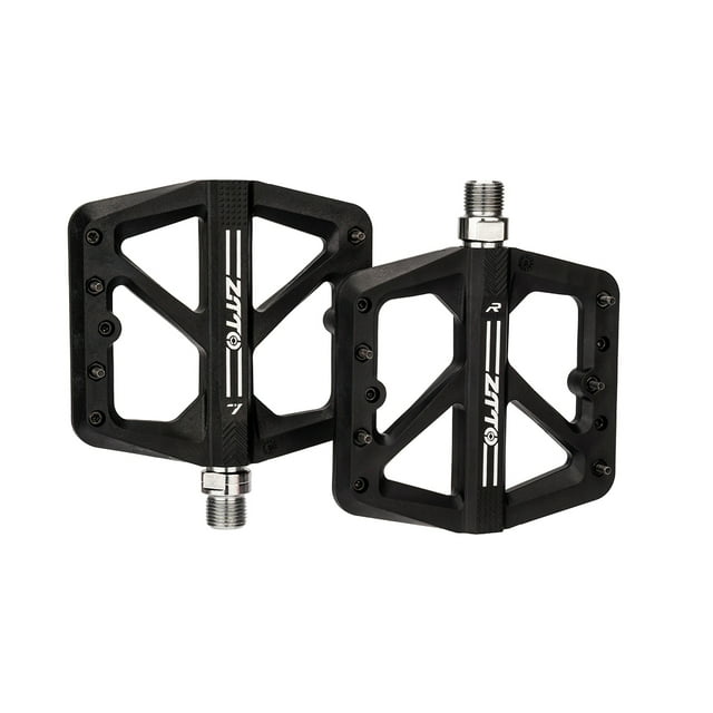 Pedales de Bicicleta Soidarity Planos de Nylon 24 Picos Intercambiables Negro OD002863-02B