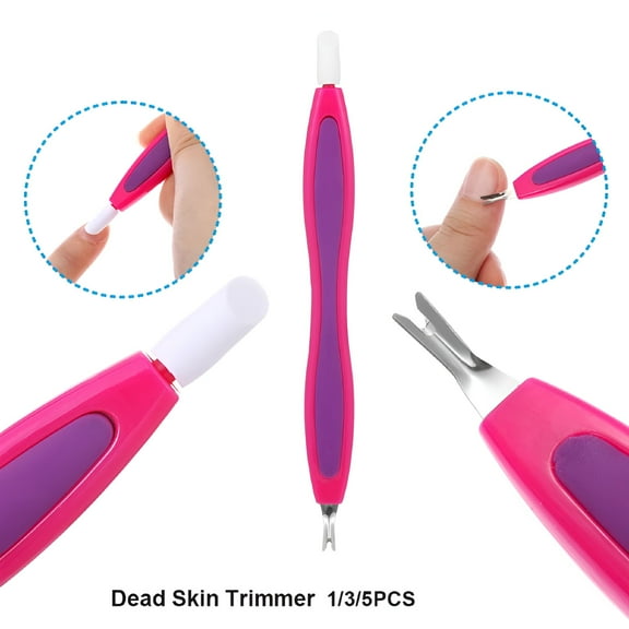 FACEGA 1/3/5Pcs Pedicure Double Sided Nail Tips V-shaped Manicure Tool Cuticle Remover Nail Art Fork Nipper Dead Skin Trimmer
