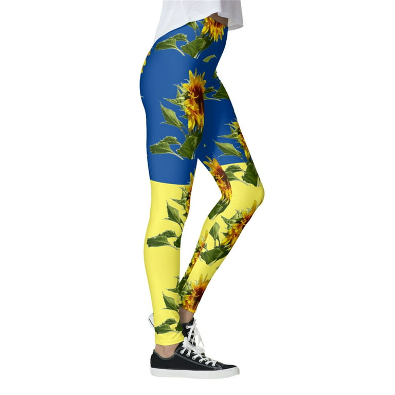 YUHAOTIN Wide Leg Yoga Pants for Women Tall Sunflower Print Tights Leggings  Control Yoga Sport Leggings High Waisted Leggings Yoga Pants Plus Size with  Pockets Seamless Leggings for Women 