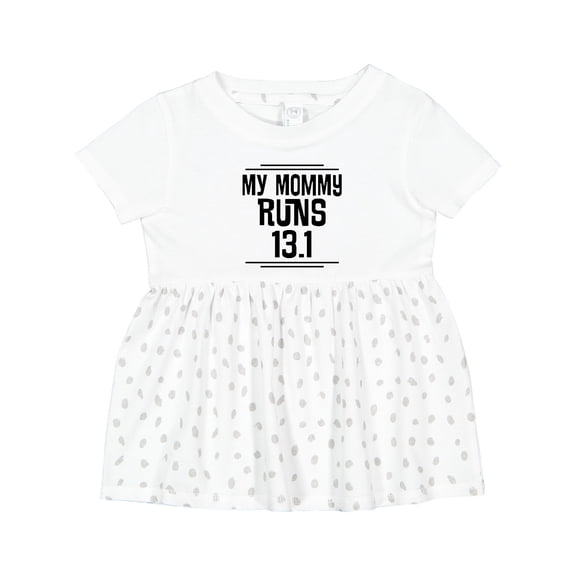 Inktastic Mommy Runs Half Marathon Girls Baby Dress