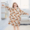 thumbnail image 4 of Wearable Blanket Hoodie for Cute Fox Flannel Hooded Blanket with Pockets and Sleeves Suitable, 4 of 7