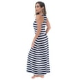 thumbnail image 2 of Just Love Racer Back Solid Tank Dress with Bungee (Navy White Stripe, Small), 2 of 3