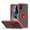 Red, variant on For Motorola Moto G 5G 2024 / G Play 5G 2024 Impact Metal Ring Holder Stand Magnetic Car Mount Protective Hybrid Case Cover Red