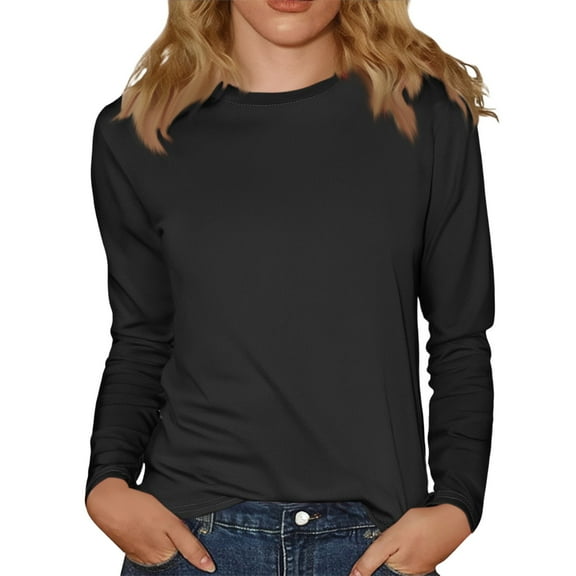 yunLCZ Women Shirts Women Shirt Short Sleeve Crew Neck Summer Soft Long TshirtsTee Tops Blouse Women's Short Sleeve Shirts Black L