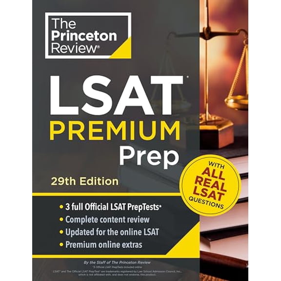 Pre-Owned Princeton Review LSAT Premium Prep, 29th Edition: 3 Real LSAT Preptests   Strategies & Review (Paperback) 059351629X 9780593516294
