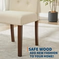 thumbnail image 4 of Upholstered Dining Chairs Set of 4, Modern Fabric Kitchen Side Chairs with Sturdy Wood Legs,Rubber Frame,Sleek Parsons Design, Comfortable Soft Linen for Dining Room, Restaurant, Cafe, 4 of 8
