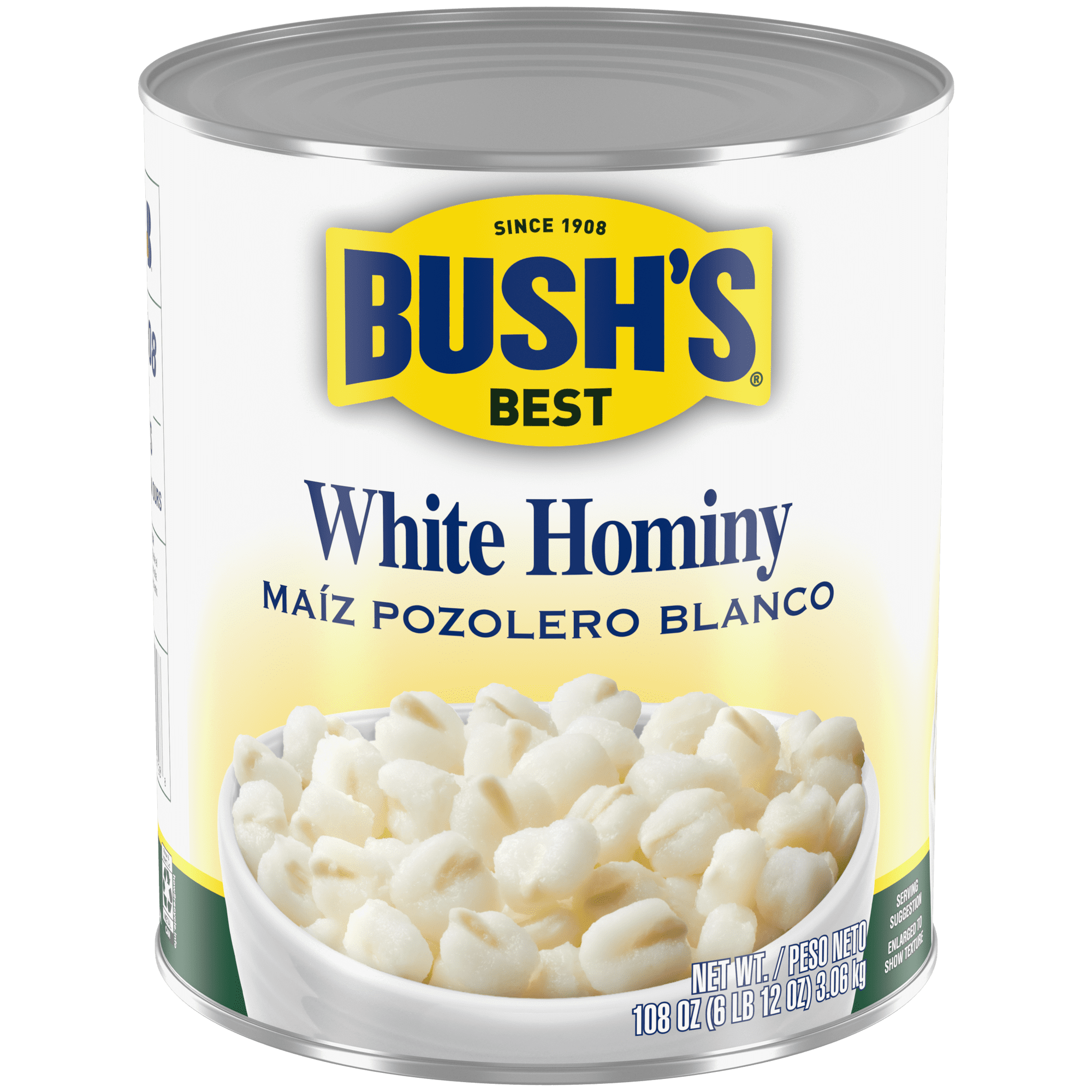 Bushs Best White Hominy 108 Oz. Can
