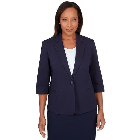 Alfred Dunner Womens Classic Fit Jacket