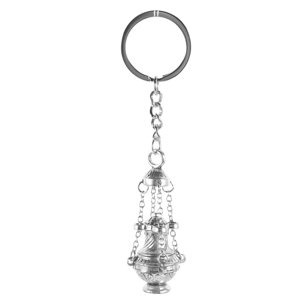 Llavero con diseño creativo, forma de quemador de incienso, colgante de llave, delicado llavero, colgante para mochila o bolso.