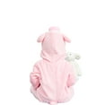 thumbnail image 6 of Qiylii Baby Hooded Animal Jumpsuit, Long Sleeve Zipper Winter Flannel Romper, 6 of 8