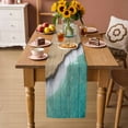 thumbnail image 3 of Beige Blue Summer Beach Table Runner, Coastal Nautical Starfish Ocean Washable Cotton Linen Table Runners 48 Inches Long, Dresser Scarf Runner for Nightstand/Coffee/End Tables 13''x48'', 3 of 8