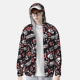 thumbnail image 2 of Balery Vintage Skull Casino Sudadera ligera de manga larga con capucha y protección solar UPF 50+ para hombre y mujer, ideal para pesca y running-Small, 2 of 7
