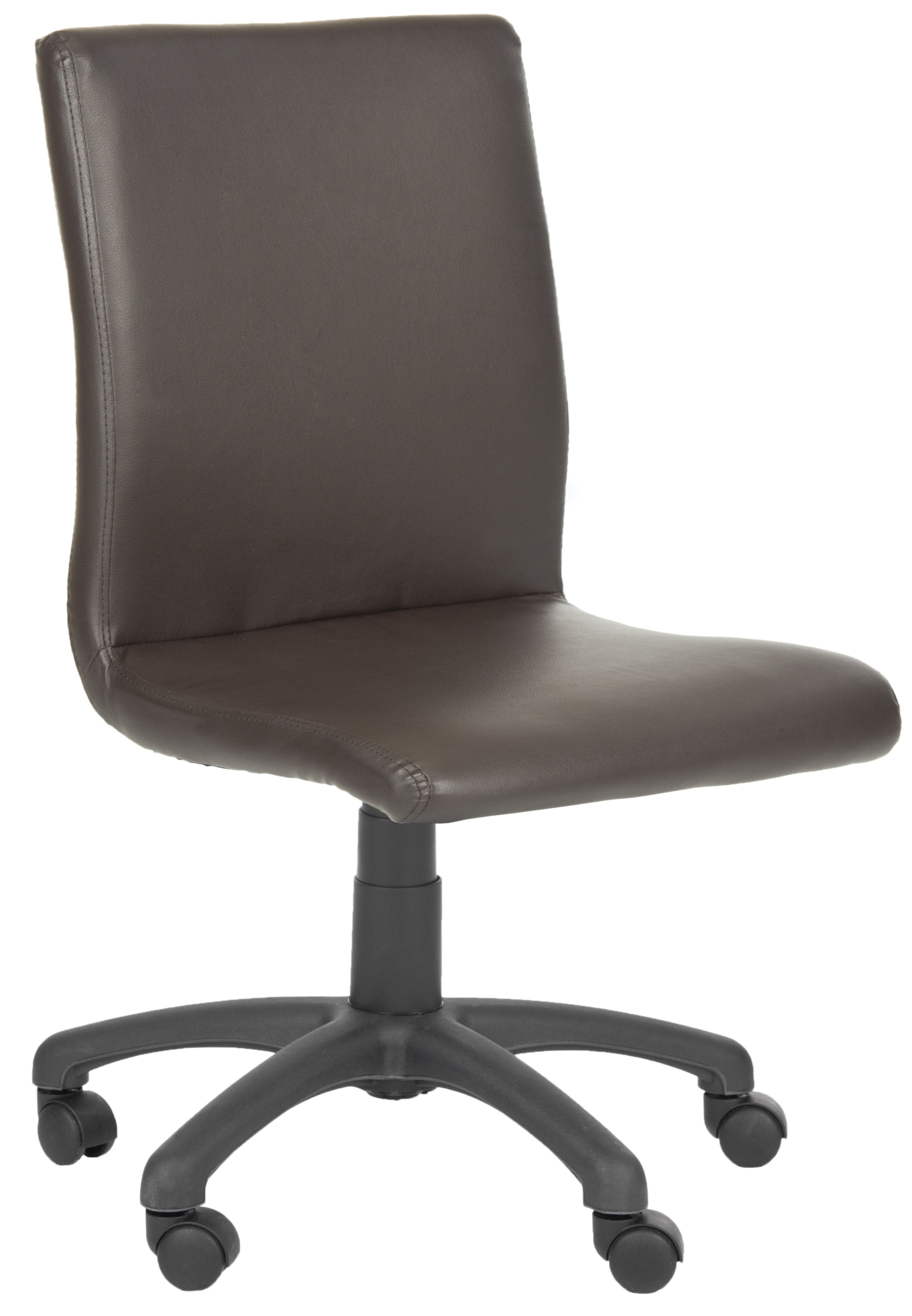 Safavieh Hal PVC Modern Rectangle Office Desk Chair, Brown
