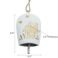 thumbnail image 4 of White & Gold Metal Embossed Cow Bell Ornament - Set of 4, 4 of 4