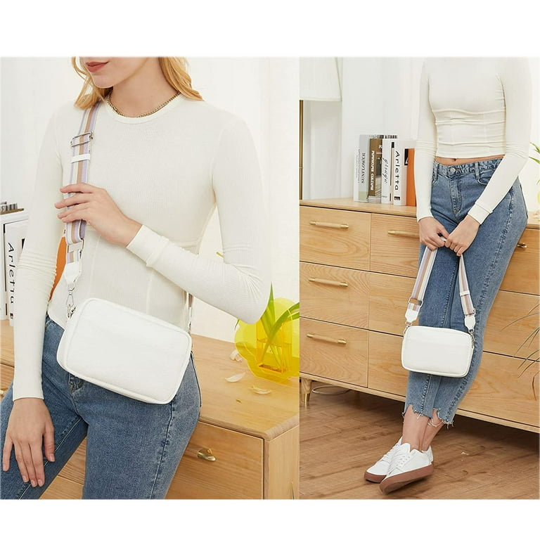 Small PU Leather Crossbody Bags for Women with Guitar Strap