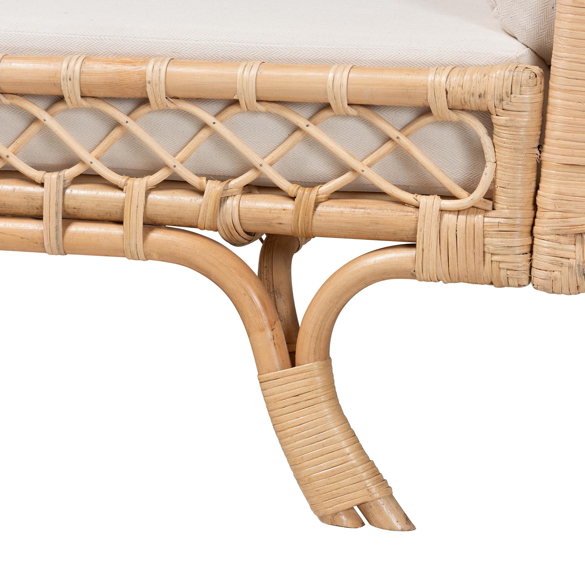 bali & pari Philana Boho Daybed, Natural Rattan