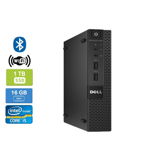 Remis à Neuf : DELL 9020 Intel Core i5-4570T 16 Go 1 To SSD Win 10 Pro Wi-Fi Bluetooth HDMI UK&M