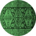 thumbnail image 1 of Ahgly Company Indoor Round Persian Emerald Green Traditional Area Rugs, 8' Round, 1 of 4