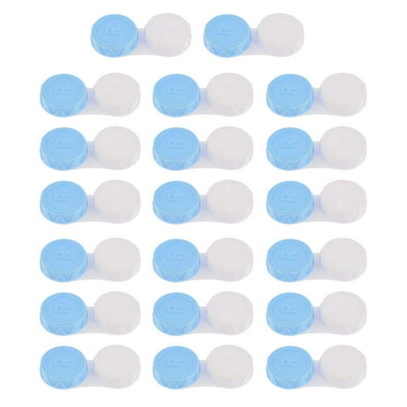 20 piezas, cajas de lentes de /R portátiles de viaje Estuches de lentes de viaje Azul Colcomx Mini estuche para lentes de contacto