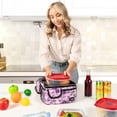 thumbnail image 4 of Bolsa Térmica de Almuerzo Doble Piso Floral Morada para Mujer OPUX, 4 of 9