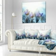 thumbnail image 2 of Designart Blooming Blue Spring Flowers - Floral Throw Pillow - 18x18, 2 of 4