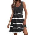 thumbnail image 2 of Summer Boho Dresses for Women 2024 Plus Size Comfort Pocket Printing Sleeveless V-Neck Dress, 2 of 6