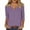 Purple, variant on Dvprdro Womens V Neck Blouses 3/4 Sleeve Cotton Linen Tops Casual Solid Summer Shirts for Women