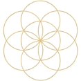 thumbnail image 1 of 8pcs Dream Catcher Rings Metal Hoops Macrame Ring for Crafts, Macrame and Dream Catcher Supplies, Gold, 1 of 7