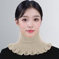 thumbnail image 4 of QASIEATN Womens Popular Neckerchief Women's Neck Collar All Knitted Collar Warm Double Layer Thickened Neck Protecting Collar Fall Fashion Accessories, 4 of 4